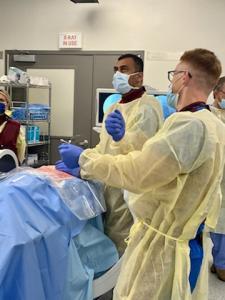 Dr. Preteesh Patel during the procedure