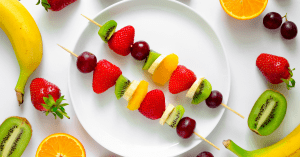 RAINBOW FRUIT SKEWERS 